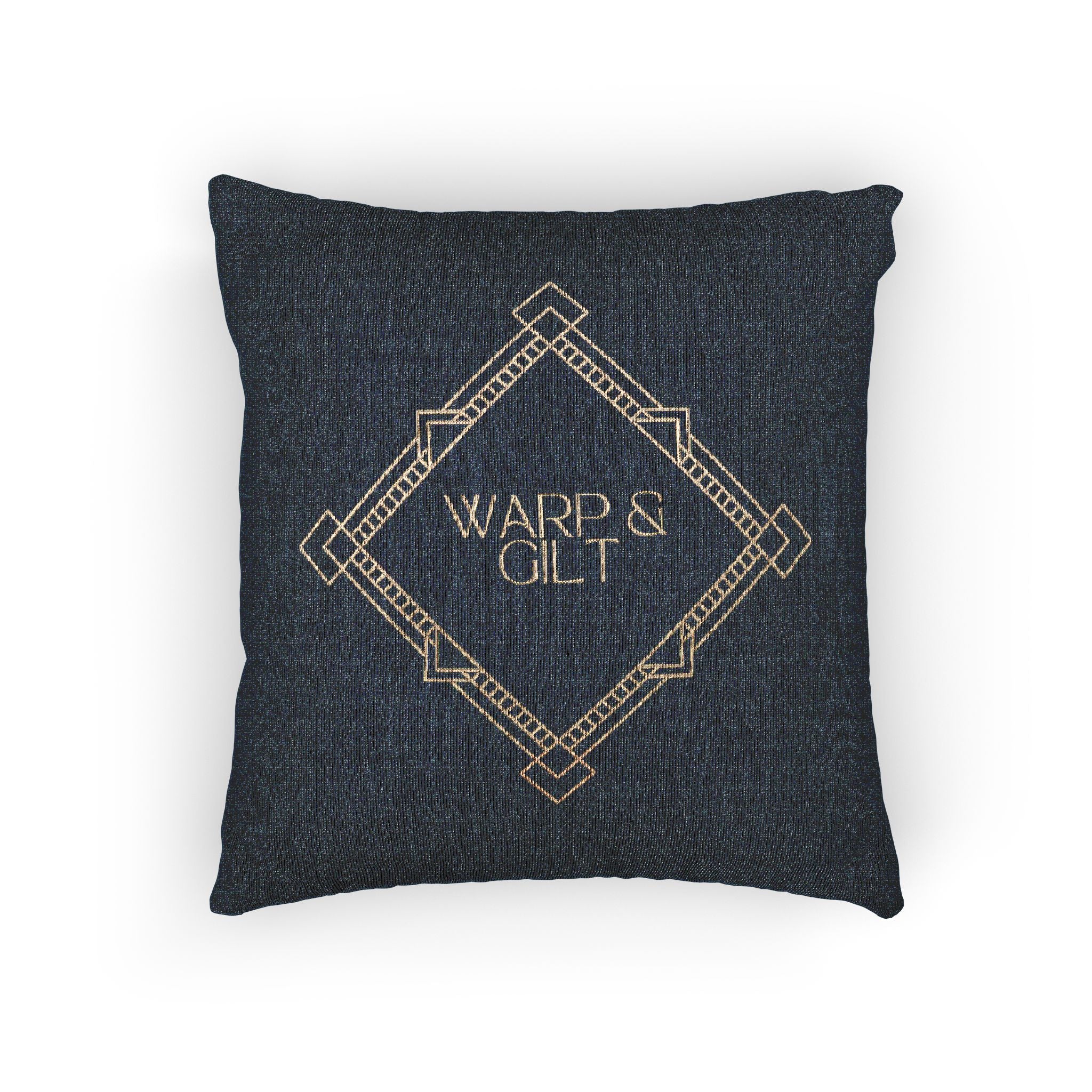 Art Deco Woven Accent Pillow  — Warp and Gilt Logo