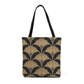 Art Deco Woven Tote — Black and Gold