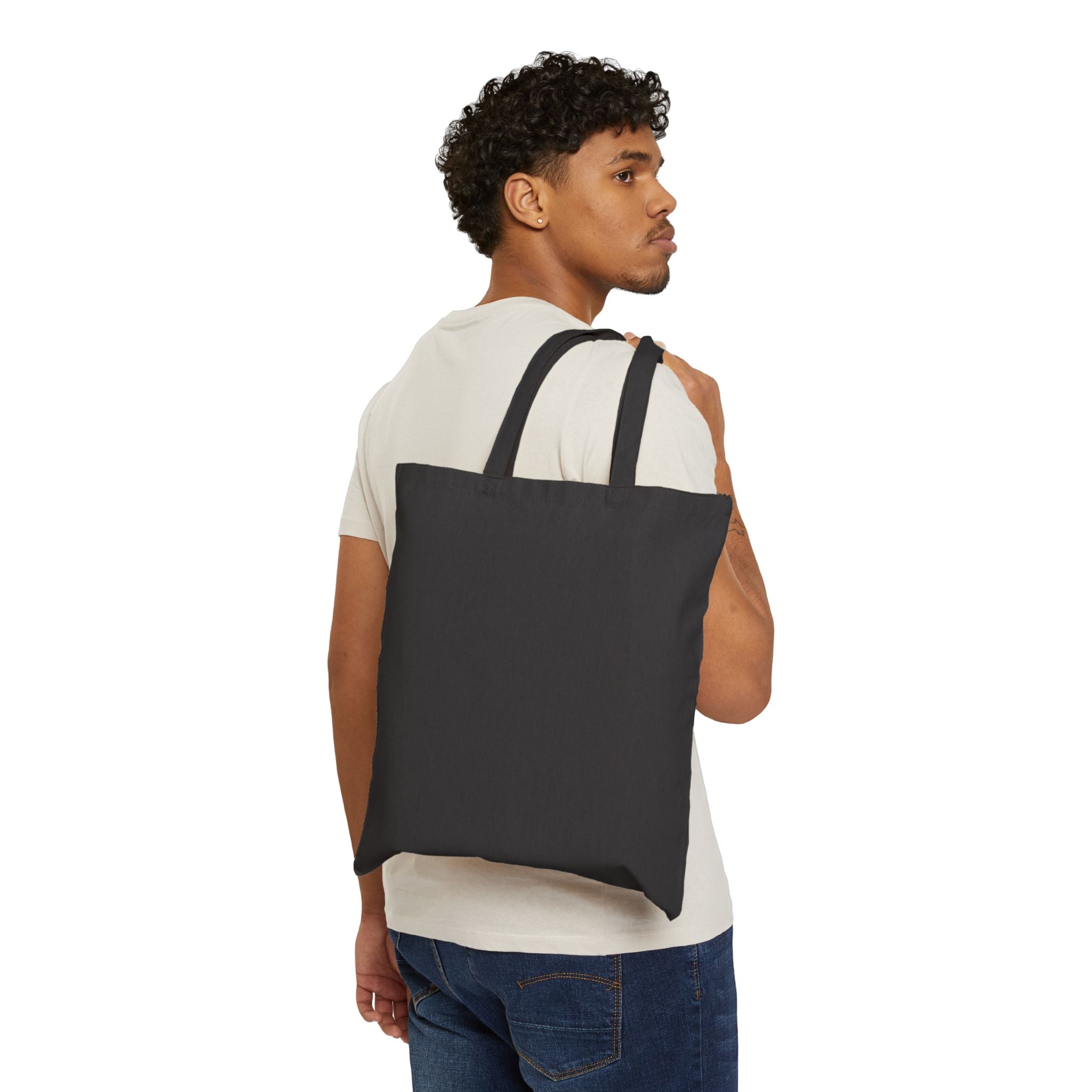 Art Deco Metallic Fan Tote | geometric brass print, emerald jewel motif