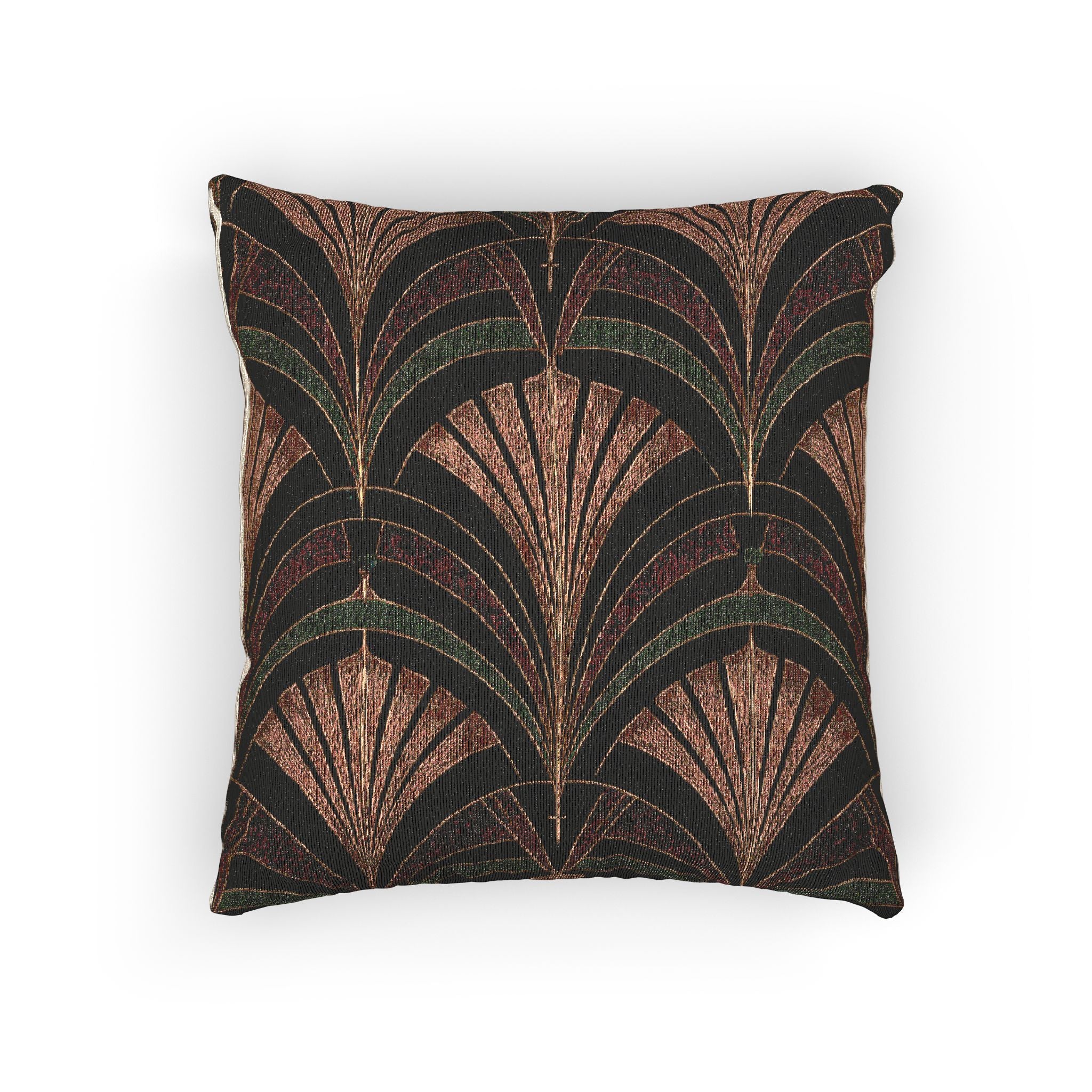 Art Deco Woven Accent Pillow — Multicolor