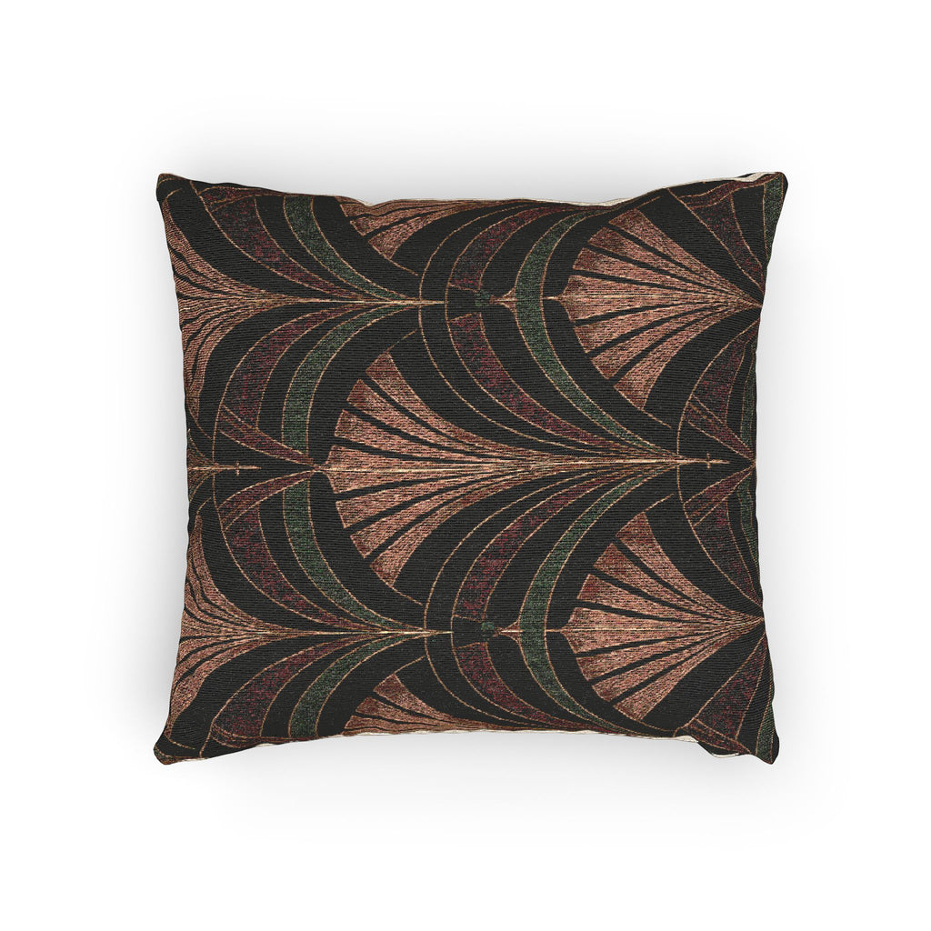 Art Deco Woven Accent Pillow — Multicolor