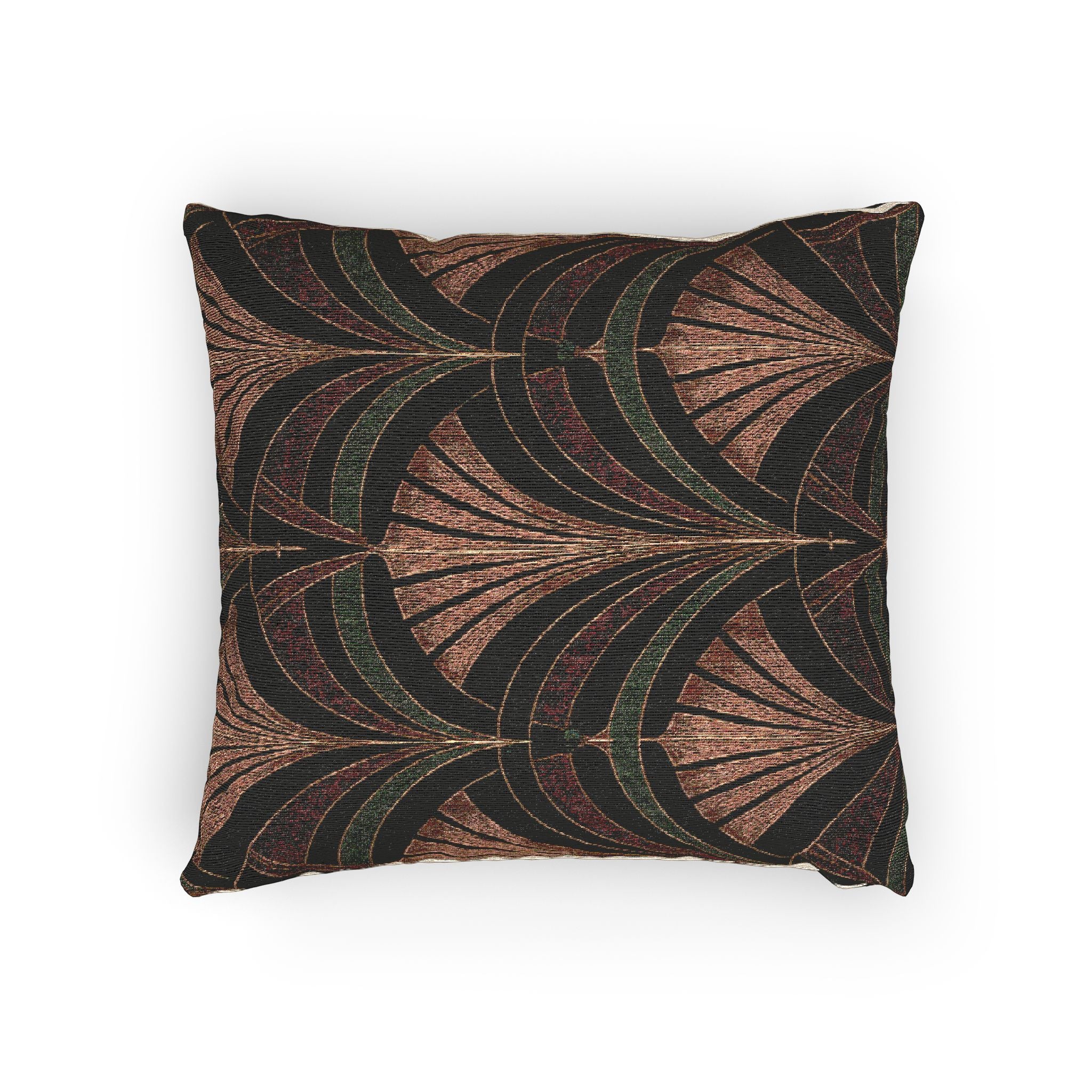 Art Deco Woven Accent Pillow — Multicolor