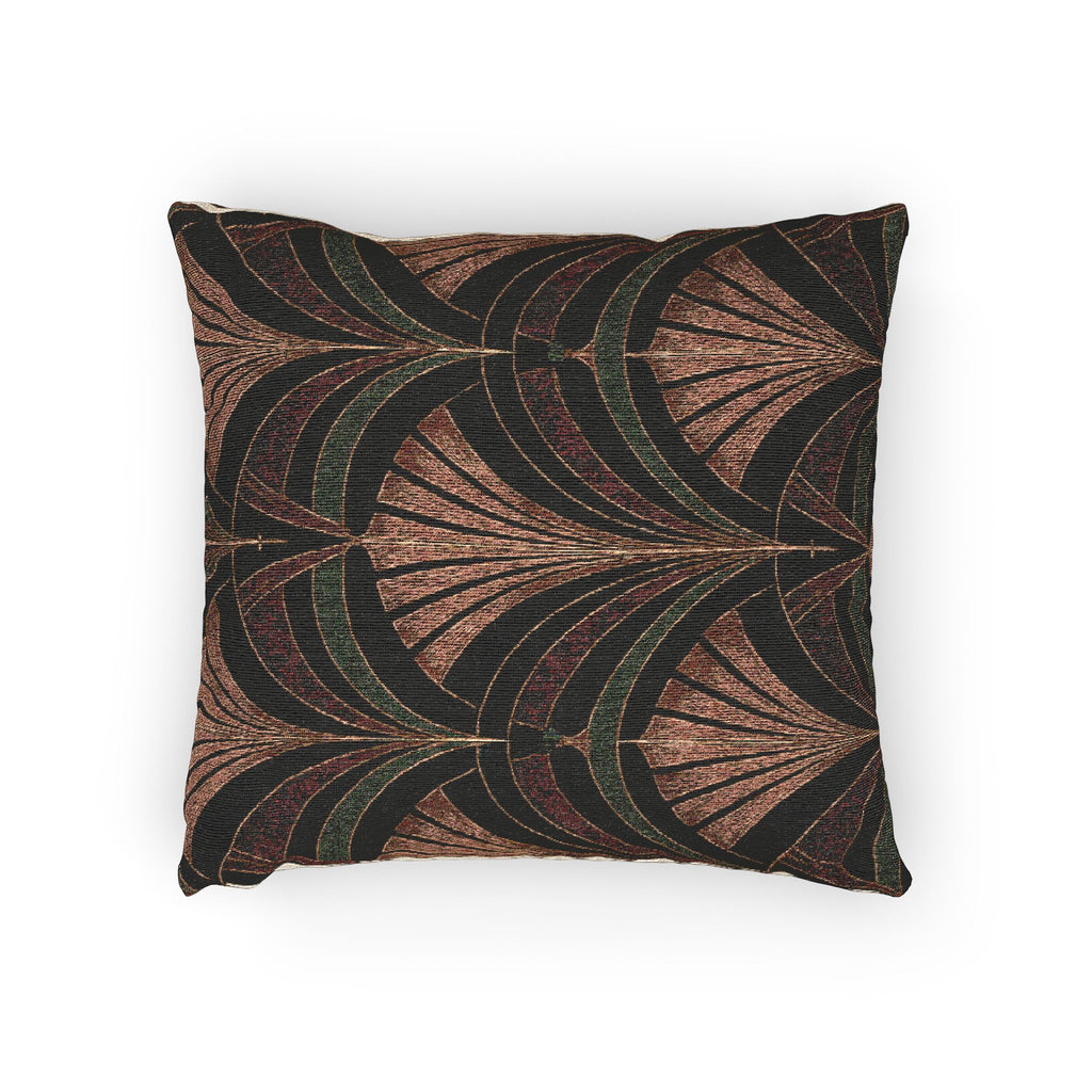 Art Deco Woven Accent Pillow — Multicolor