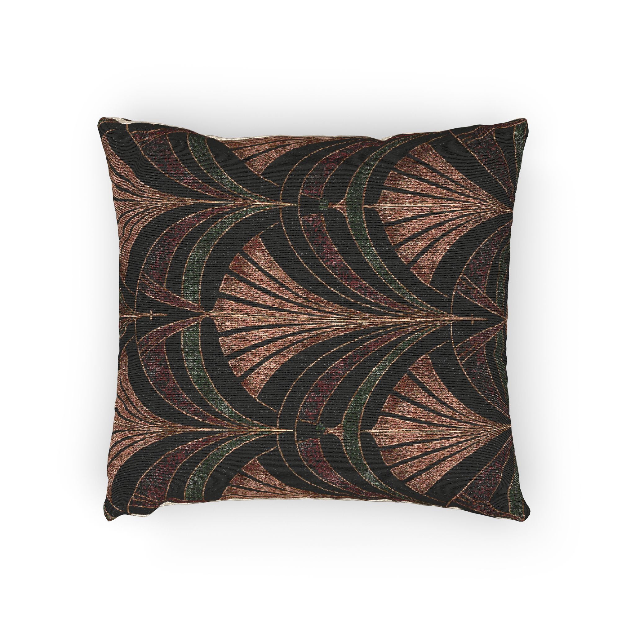 Art Deco Woven Accent Pillow — Multicolor