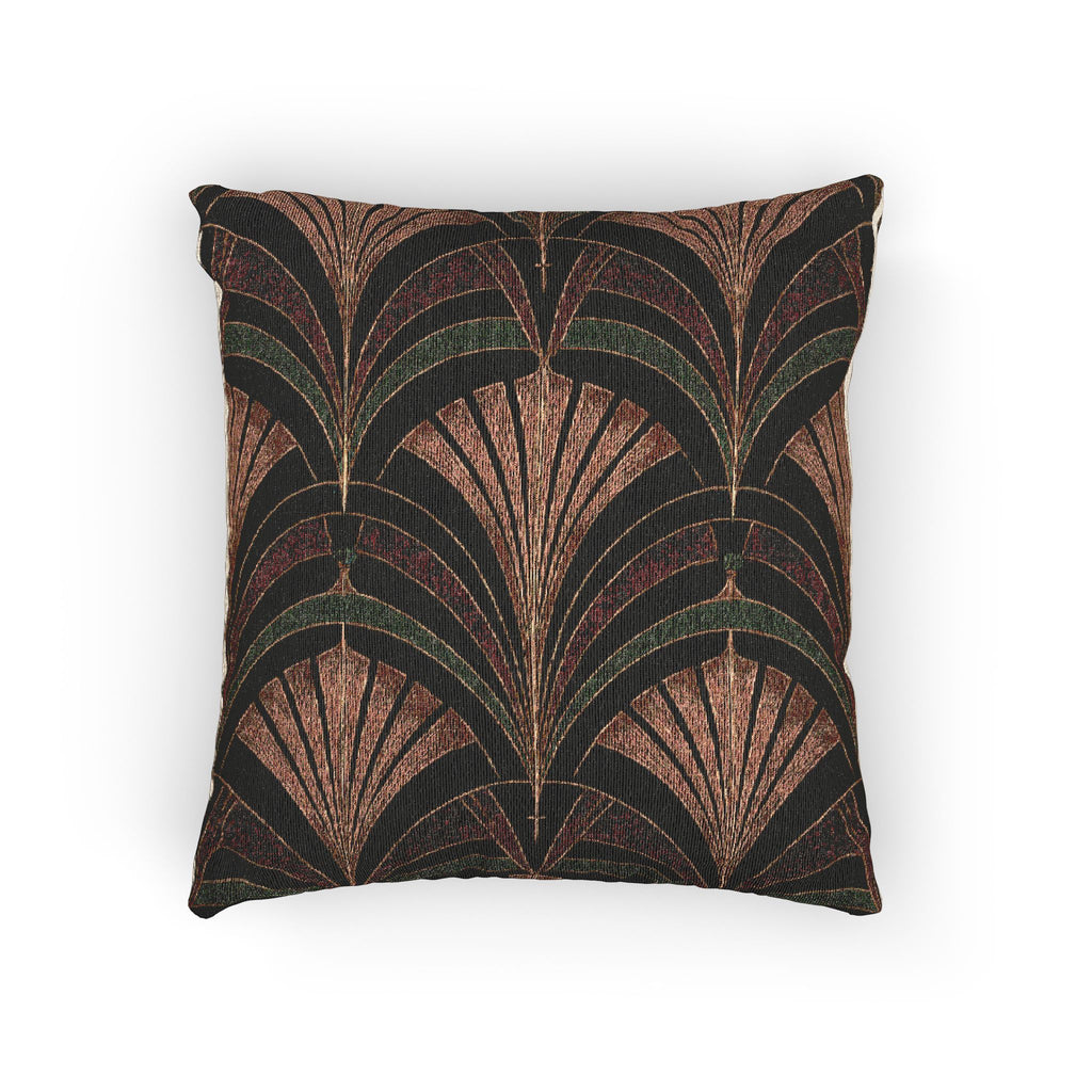 Art Deco Woven Accent Pillow — Multicolor