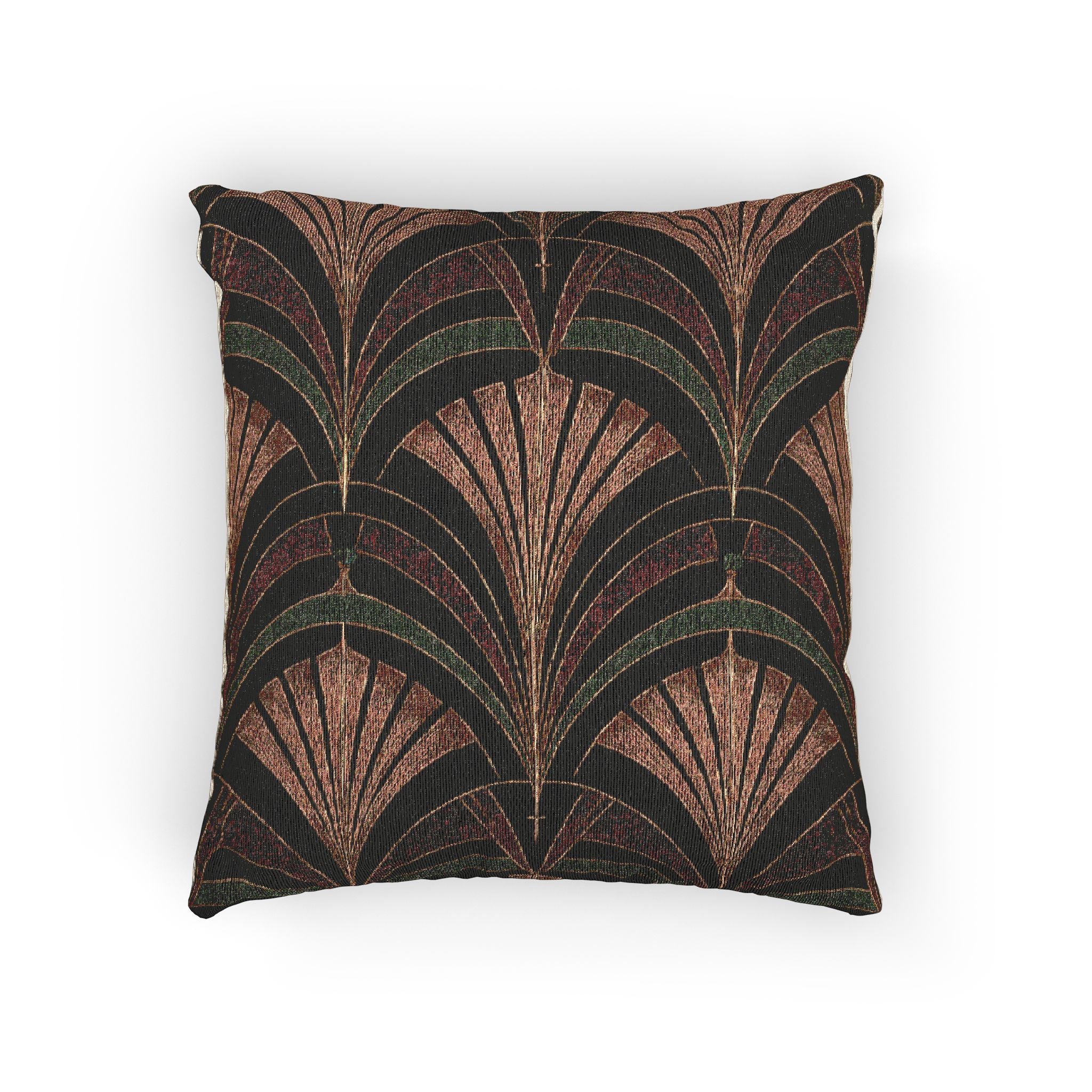 Art Deco Woven Accent Pillow — Multicolor