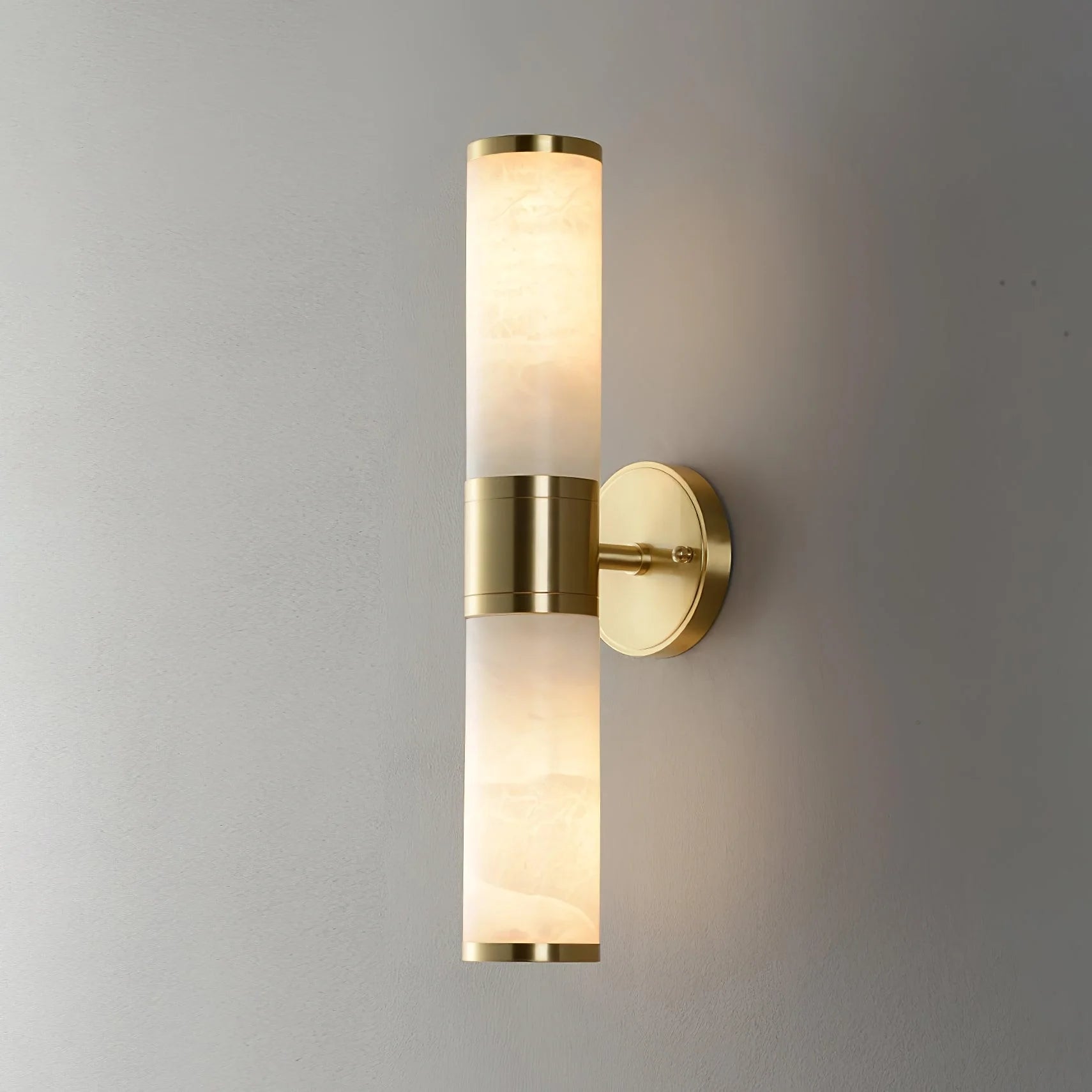 Alabaster Lampatron Cylindrical Wall Lamp