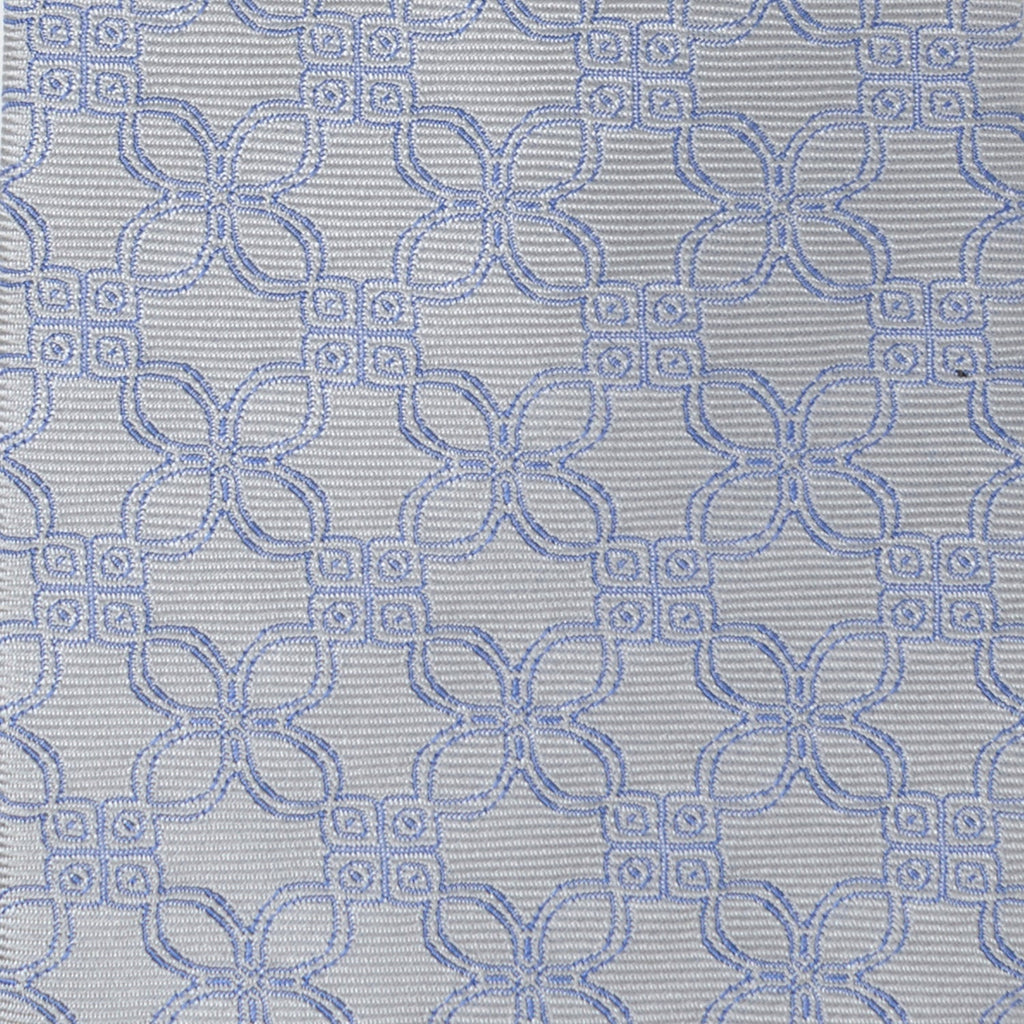 Gray Blue Art Deco Men's Tie