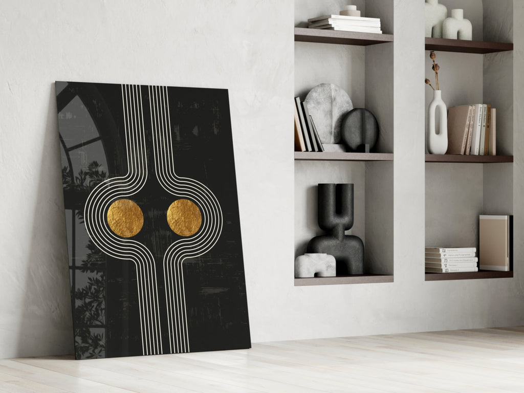 Two Dots Glass Wall Art