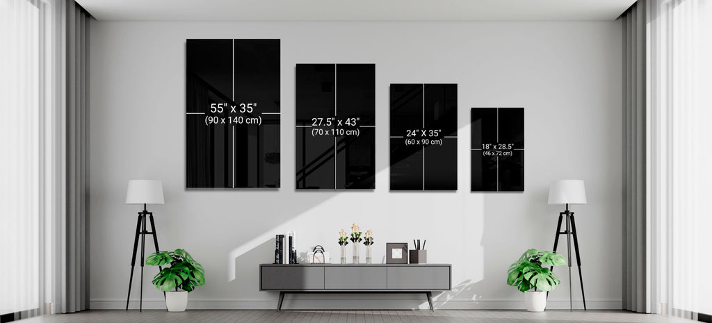 The Dot and Lines Glass Wall Art