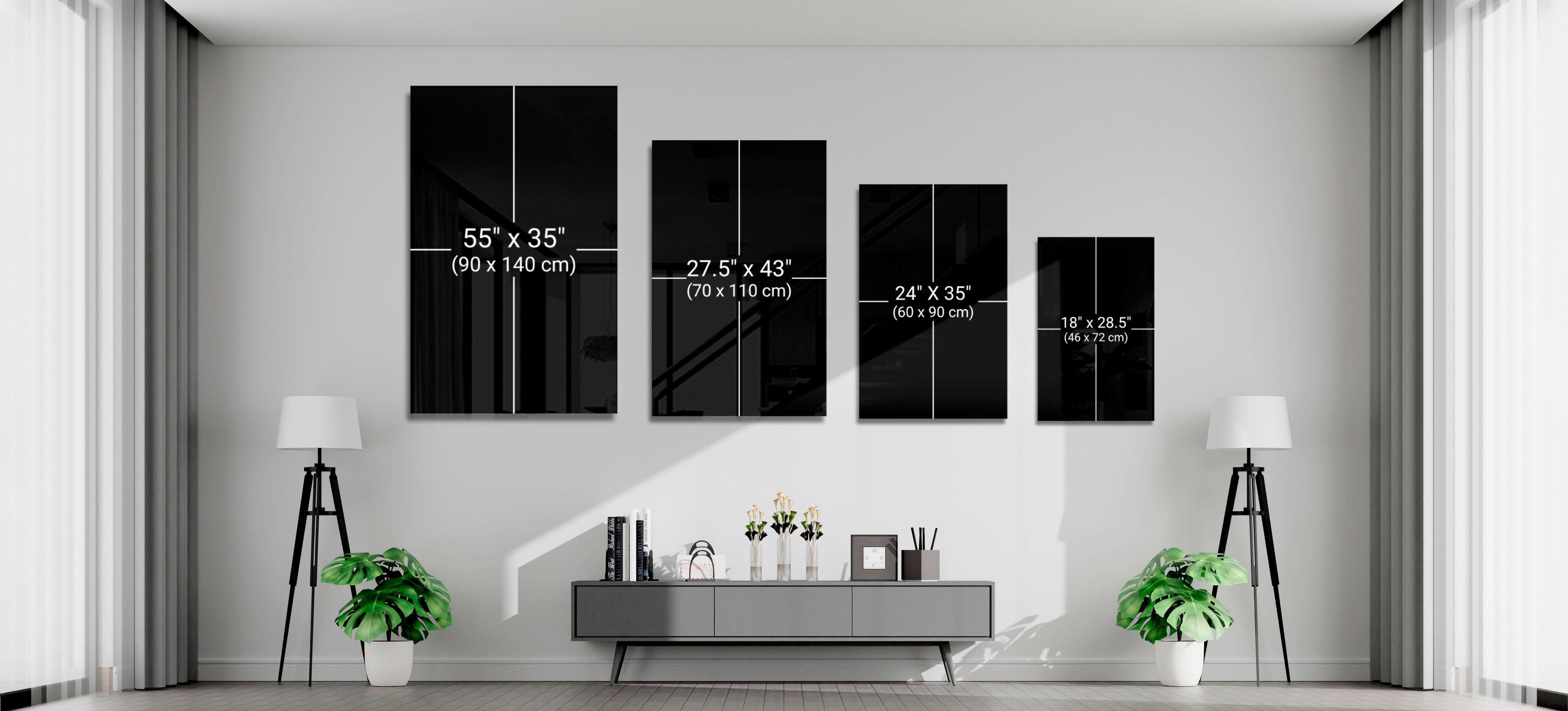 Three Dots Glass Wall Art