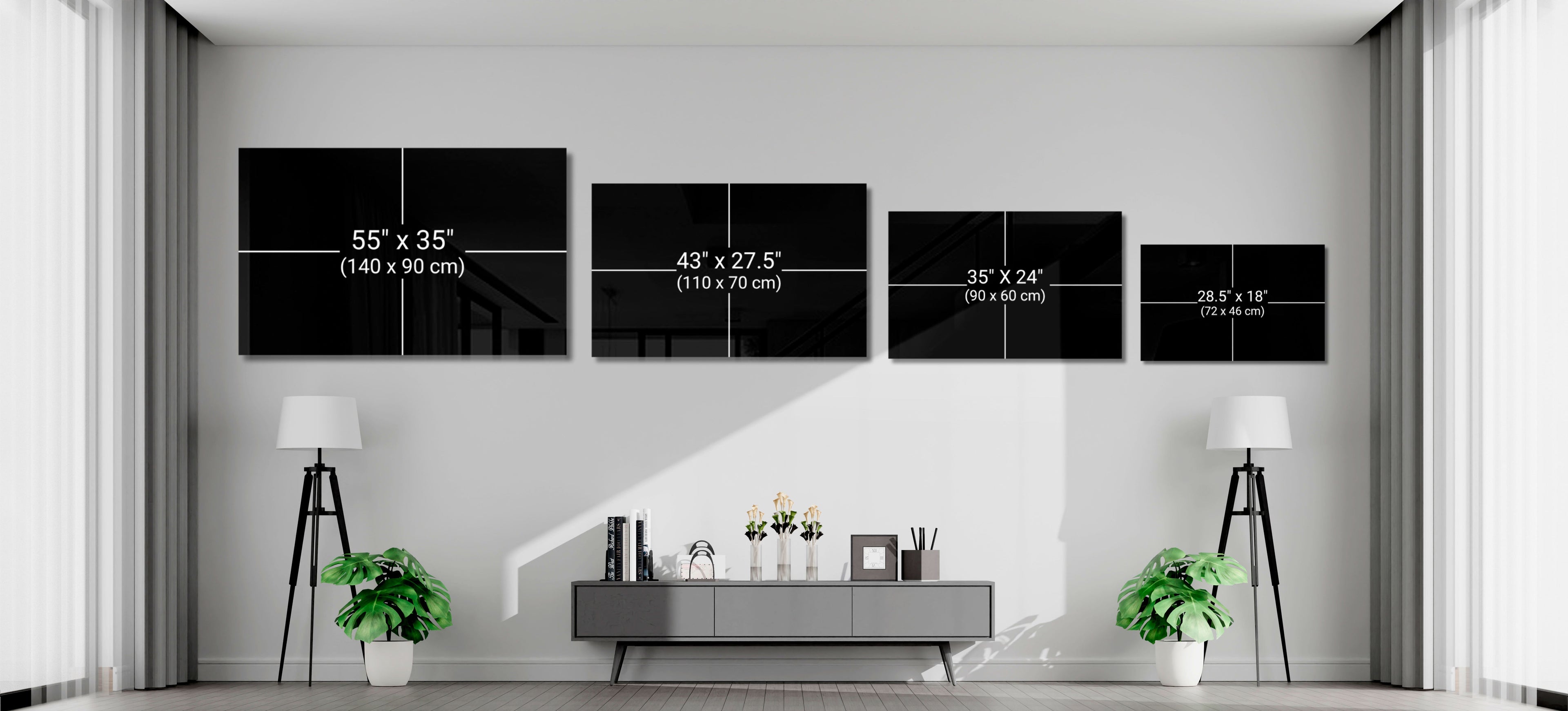 Three Dots Glass Wall Art